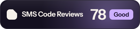 5SIM: 78 of 100 on SMS Code Reviews