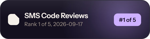 5SIM: rank 1 of 5, 78 of 100 on SMS Code Reviews
