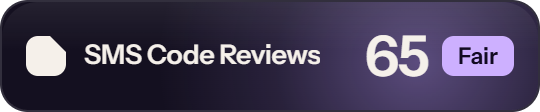 GrizzlySMS: 65 of 100 on SMS Code Reviews