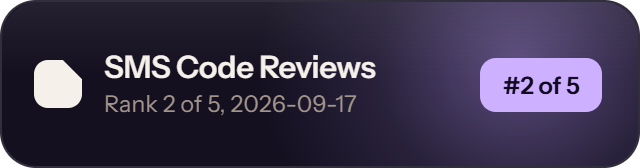 GrizzlySMS: rank 2 of 5, 65 of 100 on SMS Code Reviews