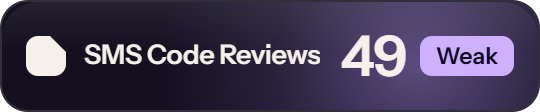 SMSBower: 49 of 100 on SMS Code Reviews