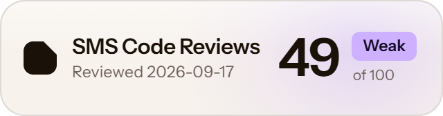 SMSBower: 49 of 100 on SMS Code Reviews